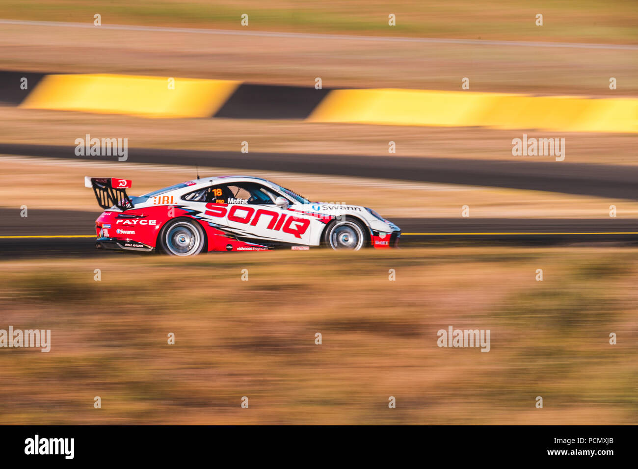 Sydney Motorsport Park, New South Wales, Australia. 03-08-2108.  Porsche Carrera Cup - James Moffat. Anthony Bolack/Alamy Live News Stock Photo