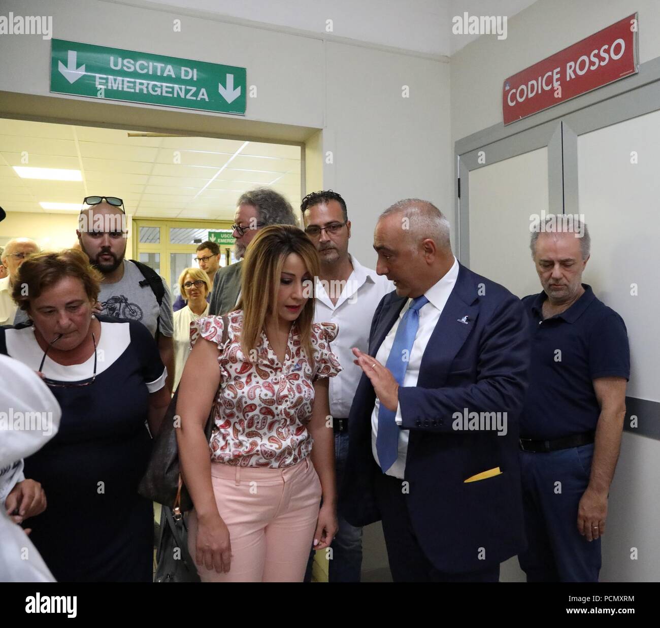 August 3, 2018 - Naples, August 3, 2018 - Naples at the A. Cardarelli hospital, the vice president of the parliamentary commission of health, on. Michela Rostan, has visited the hospital to present her law for police officers in the emergency rooms of Italian hospitals, to defend the medical staff, given the latest facts of attacks suffered. (Credit Image: © Fabio Sasso via ZUMA Wire) Stock Photo