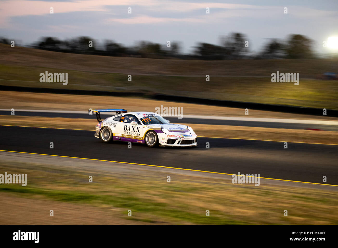 Sydney Motorsport Park, New South Wales, Australia. 03-08-2108.  Porsche Carrera Cup Cameron Hill Anthony Bolack/Alamy Live News Stock Photo