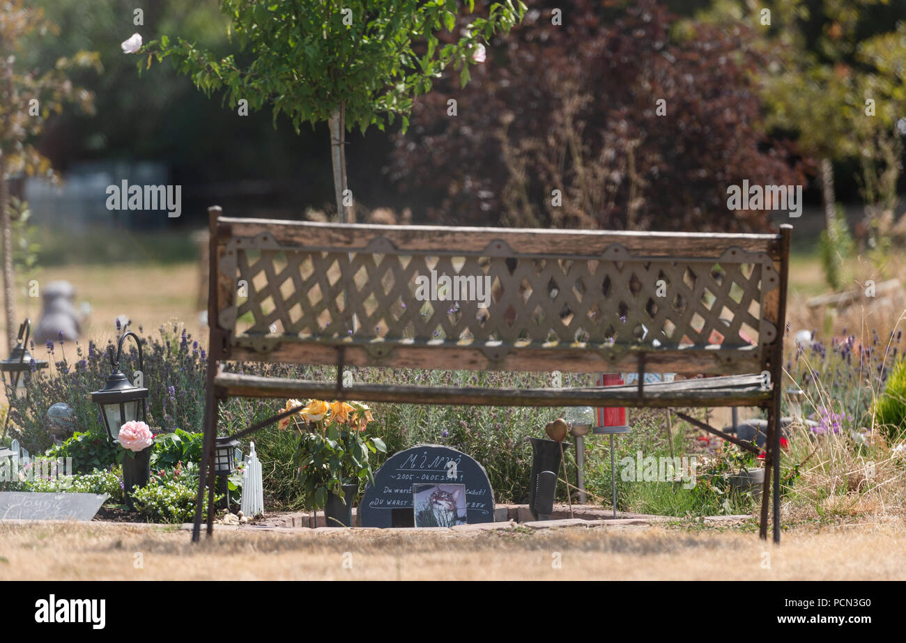 02 August 2018 Germany Moenchengladbach A Bench Stands In Front