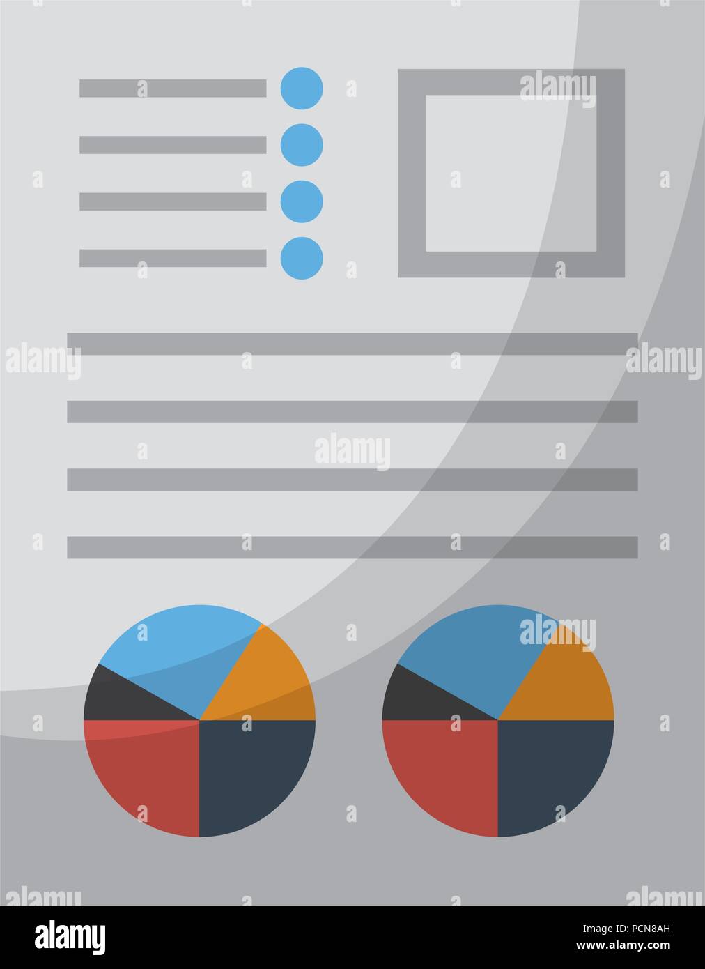financial document report pie chart vector illustration Stock Vector ...