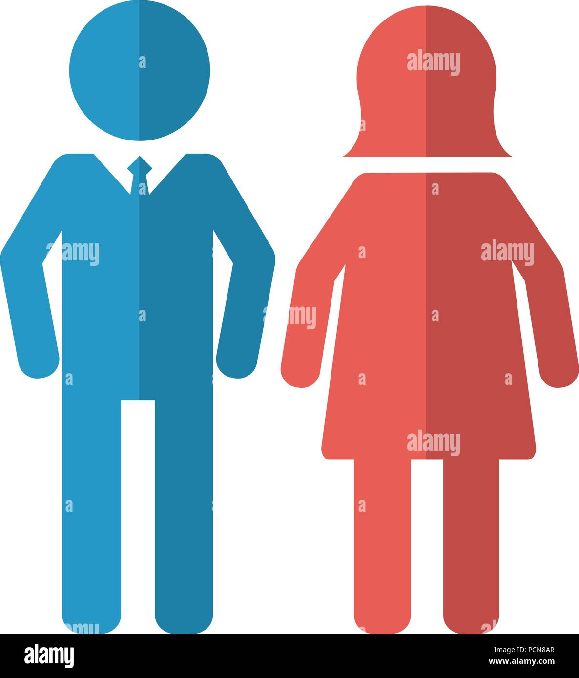 people pictogram man and woman vector illustration Stock Vector Image ...