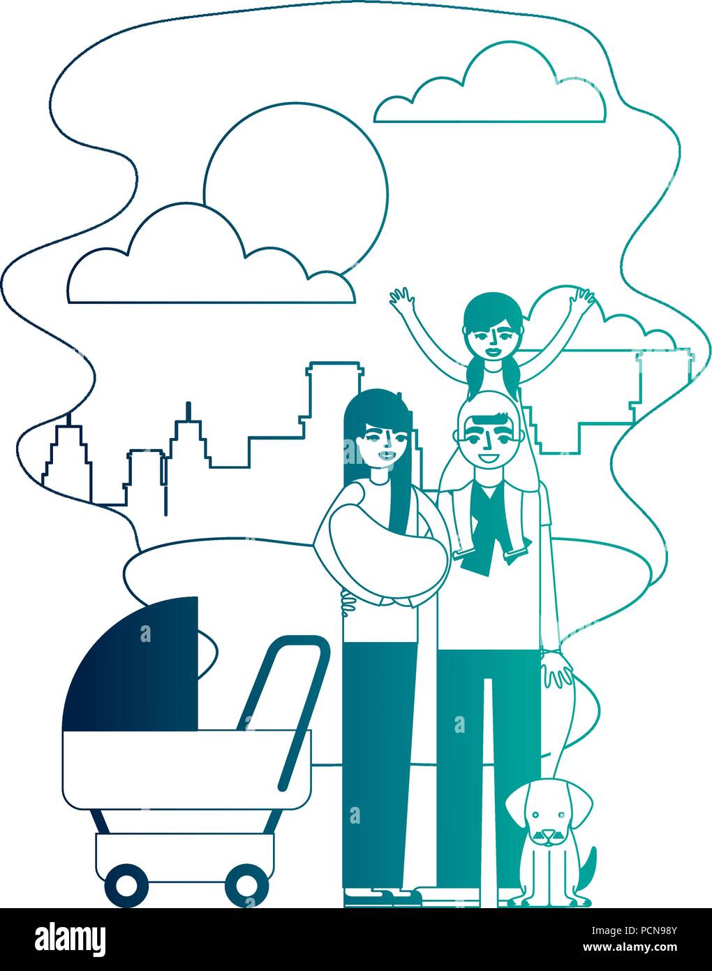 Walk in arms Stock Vector Images - Alamy