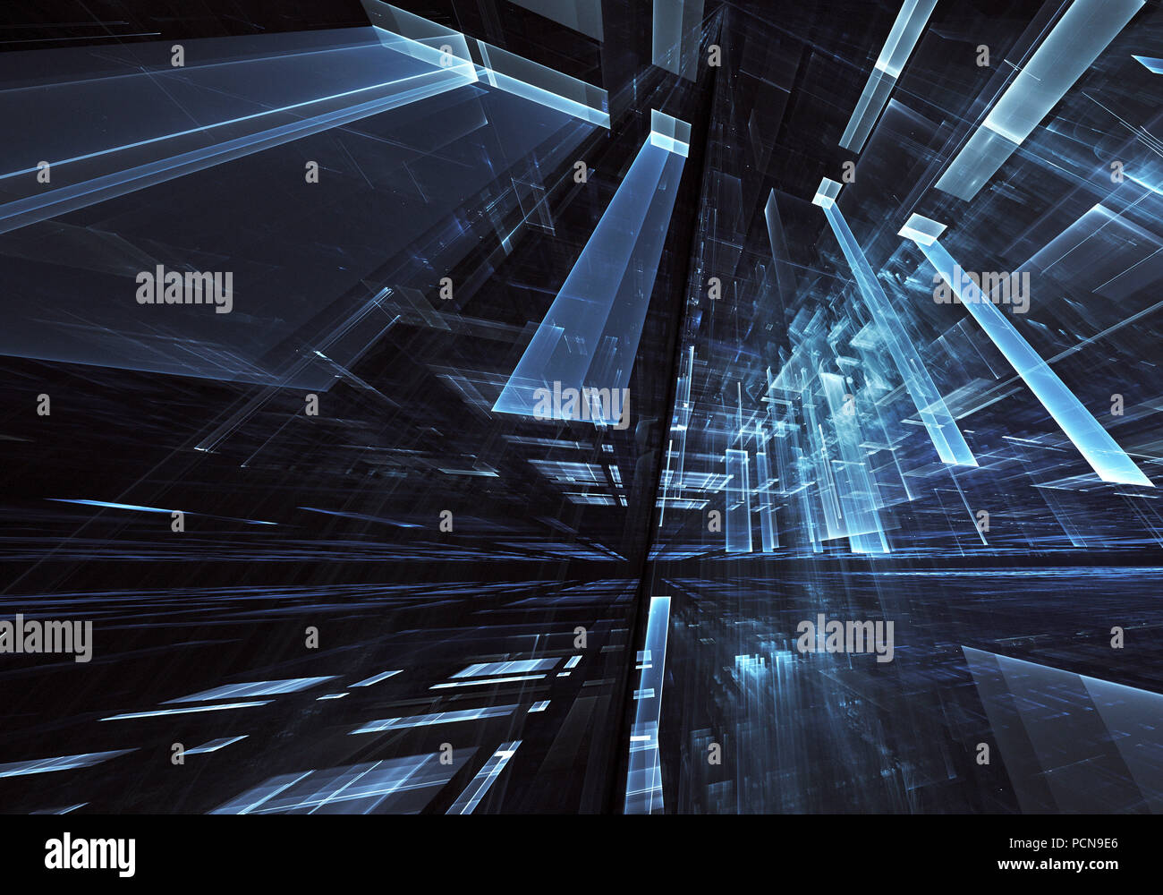 Abstract technology 3D illustration Stock Photo - Alamy