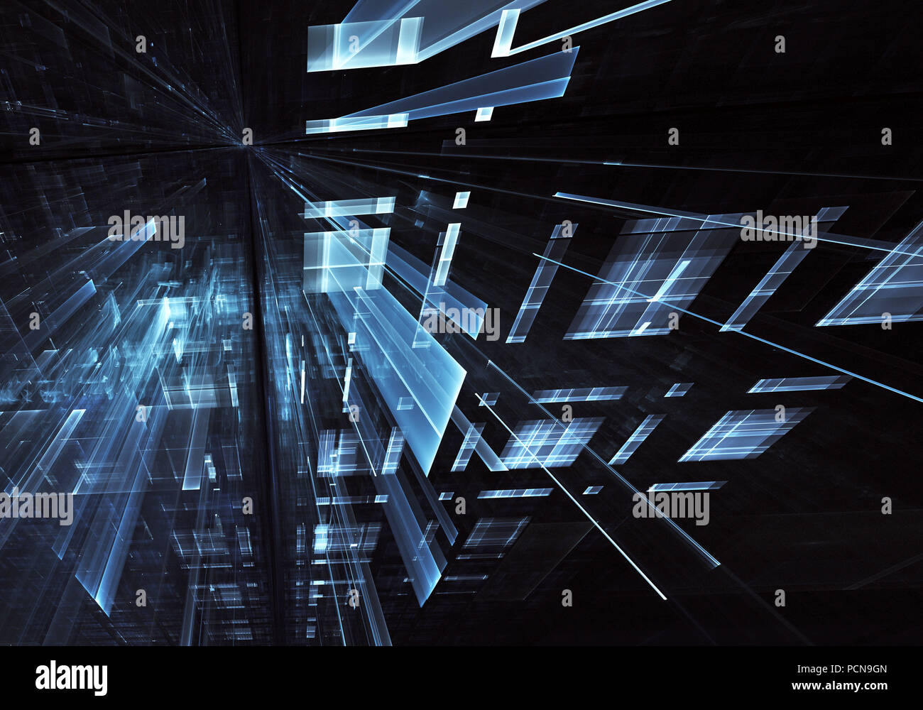 Abstract technology 3D illustration Stock Photo - Alamy