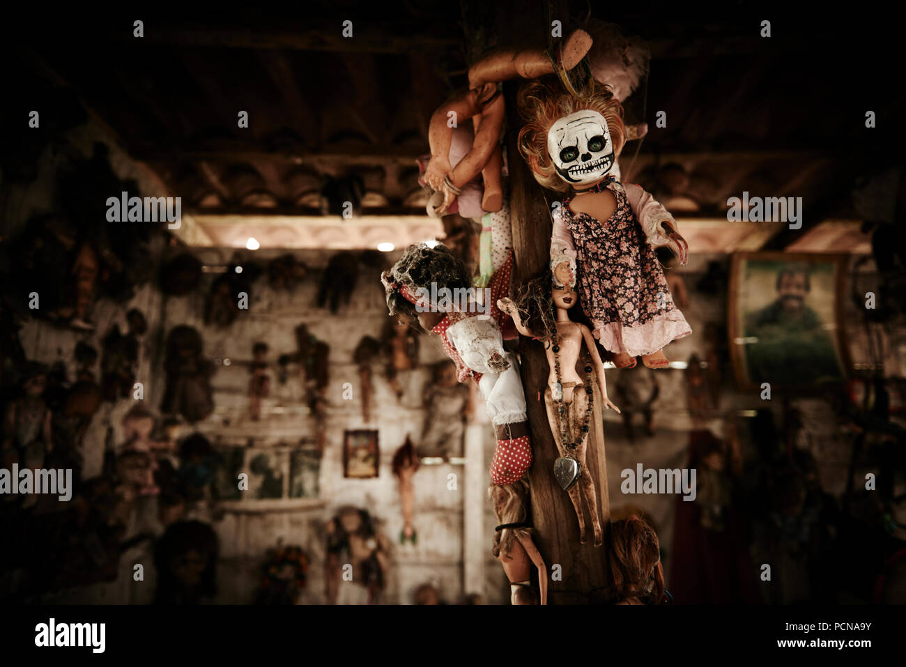 Island Of The Dolls At Night