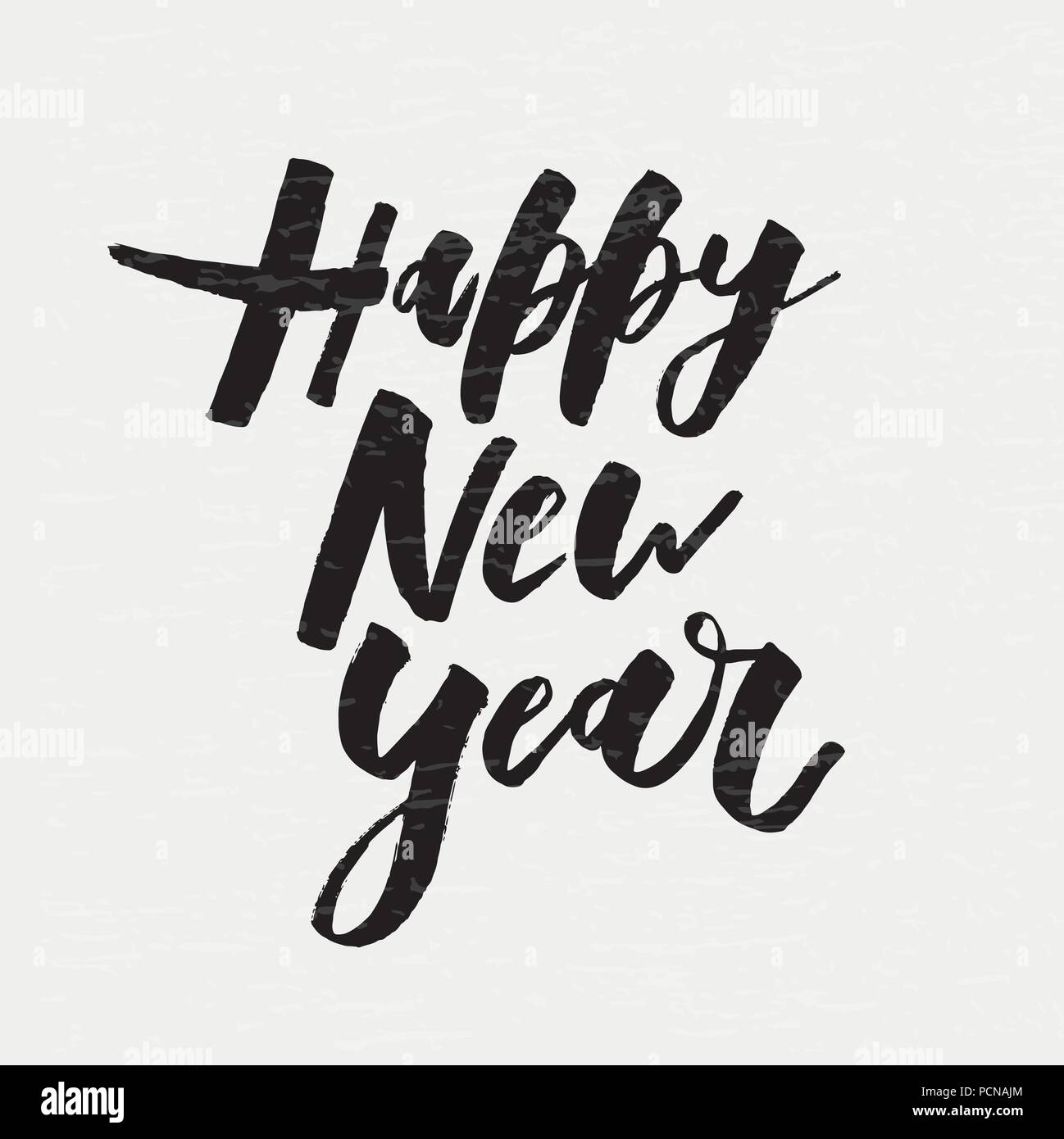 Happy New Year Vector Phrase Lettering Calligraphy Illustration Sticker ...