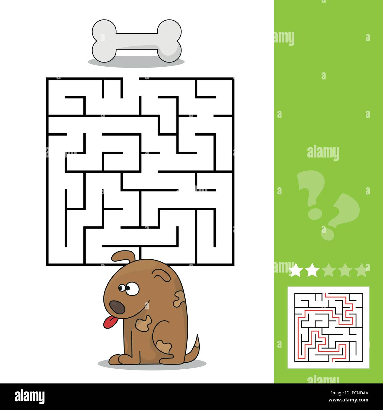 maze game with girl and her pet dog Stock Photo - Alamy