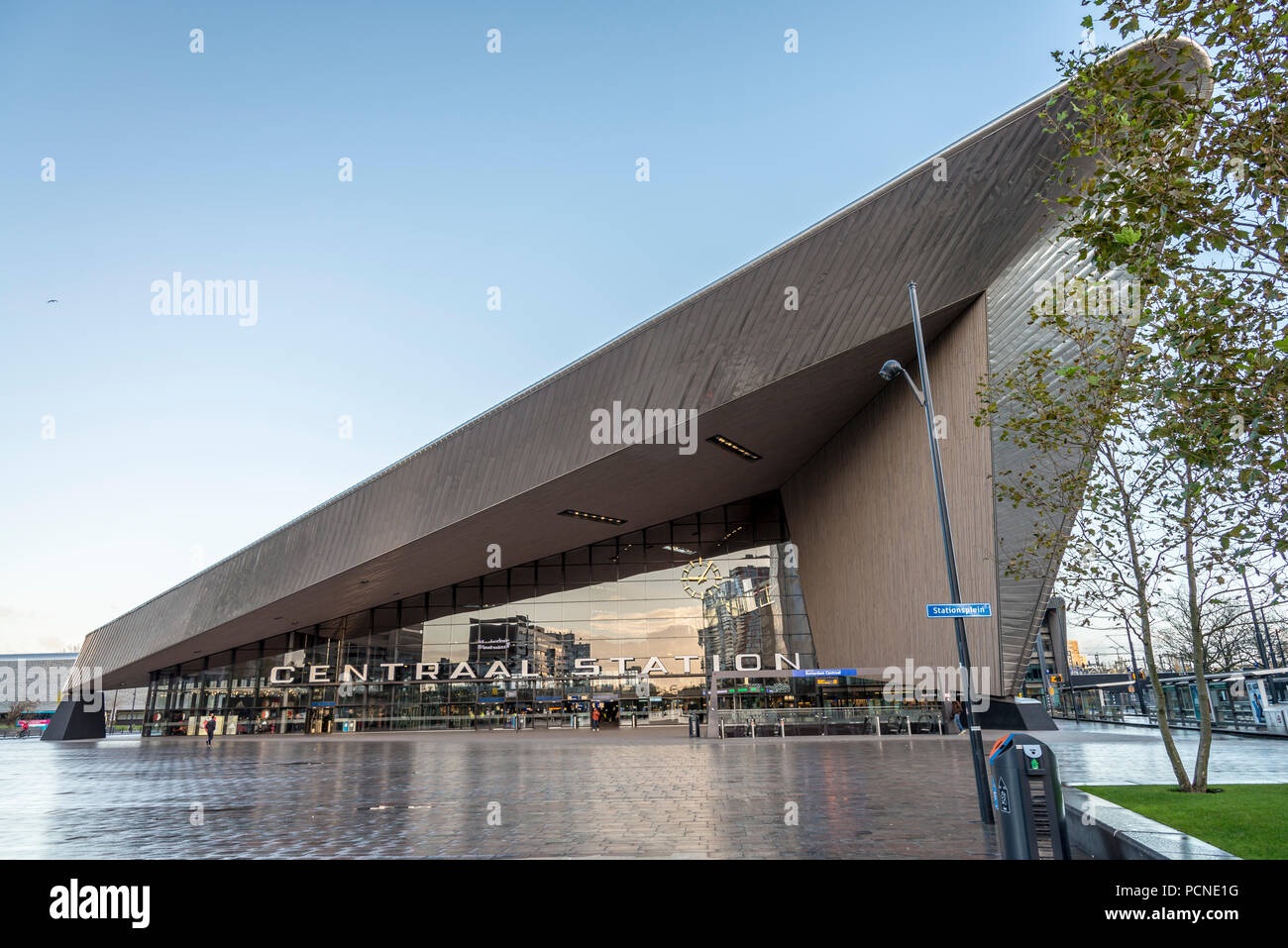 Main entrance to Centraal Station in Rotterdam, Netherlands Stock Photo