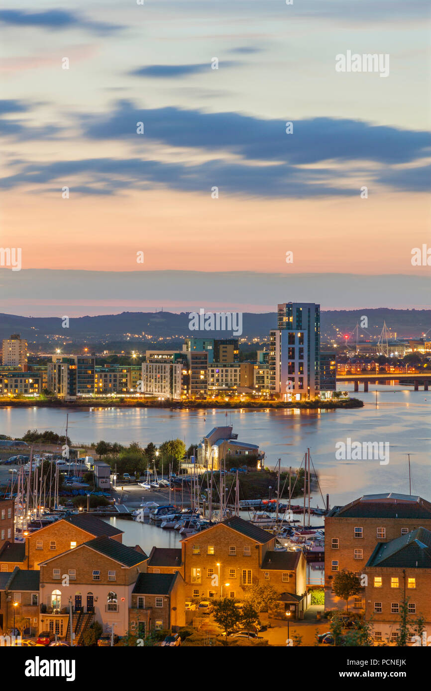 Tall Waterfront Apartments, Penarth Marina, Cardiff Bay, Wales, UK