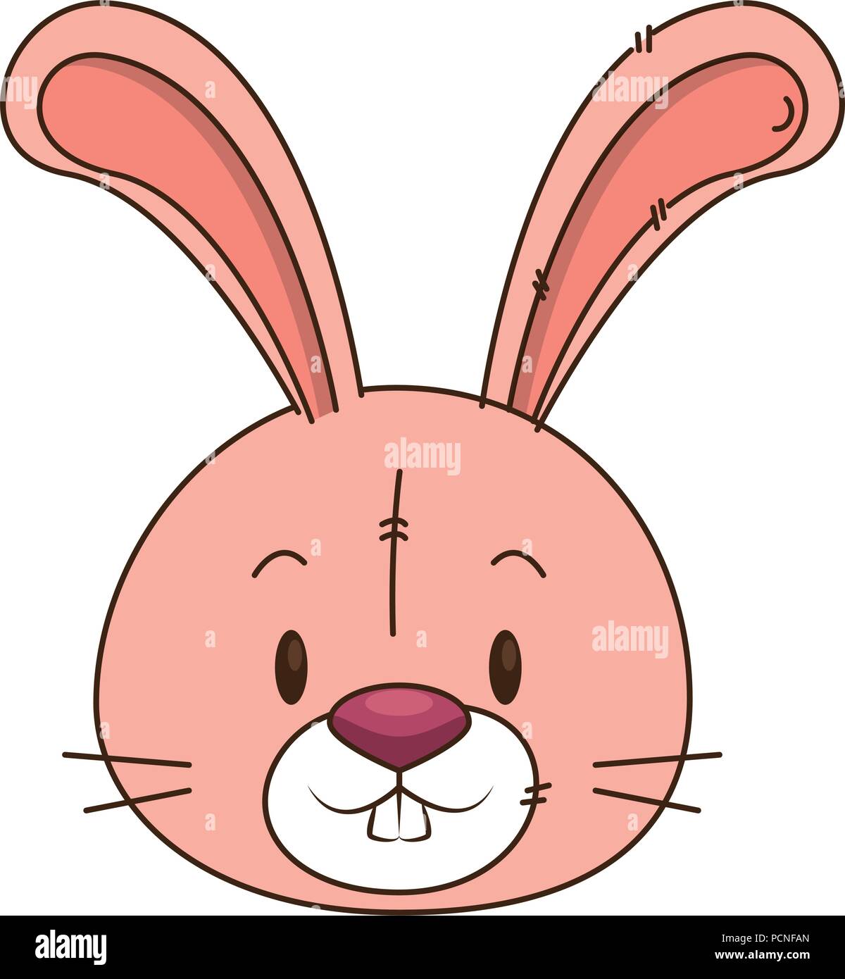cute and adorable rabbit character vector illustration design Stock ...