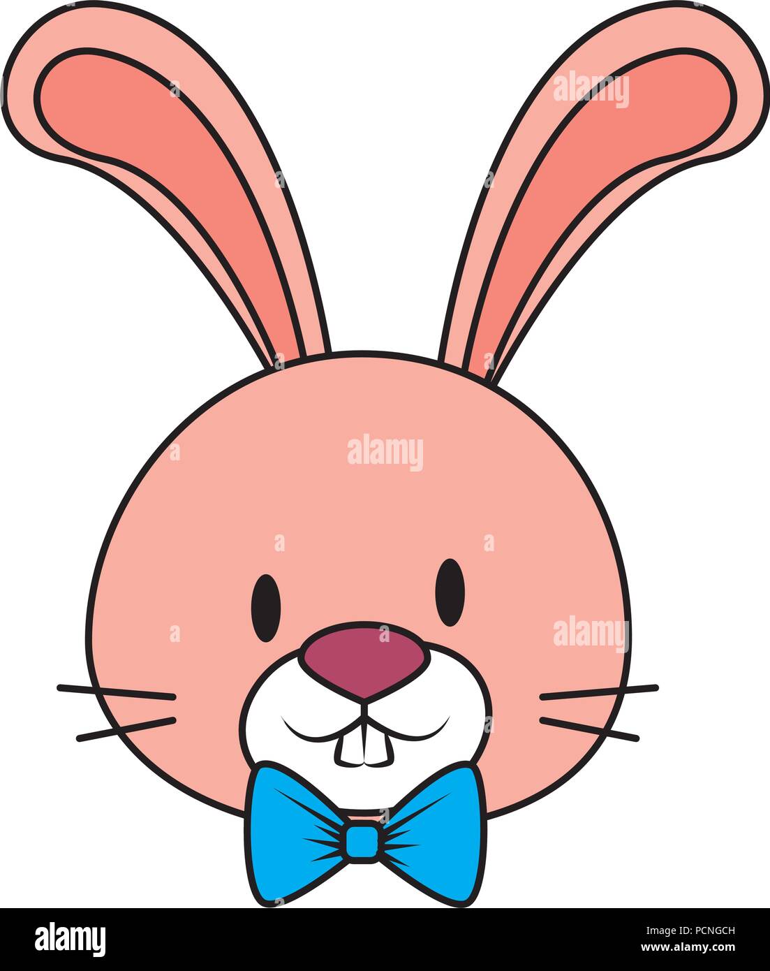 cute and adorable rabbit character vector illustration design Stock ...