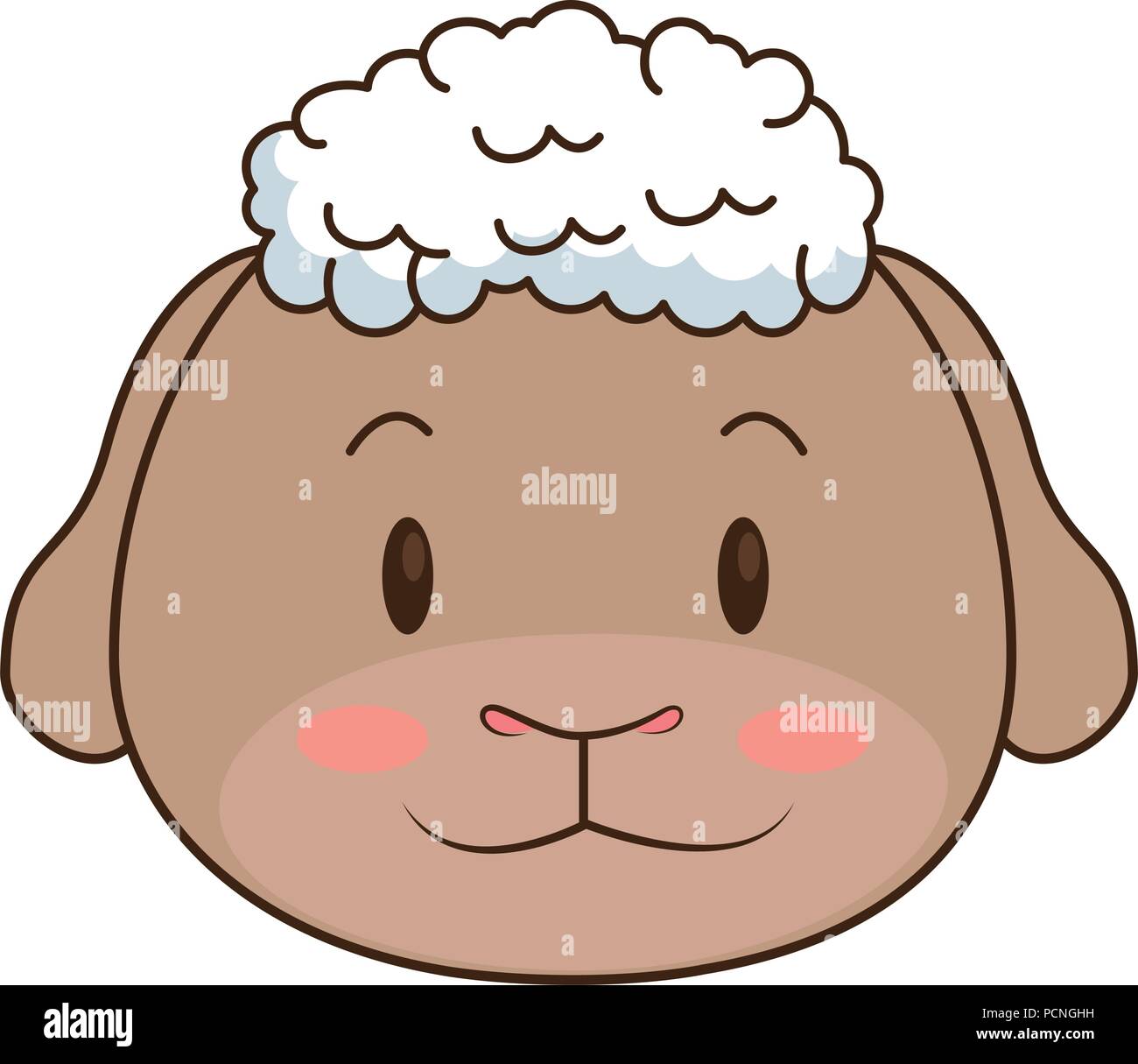 cute and adorable sheep character vector illustration design Stock ...