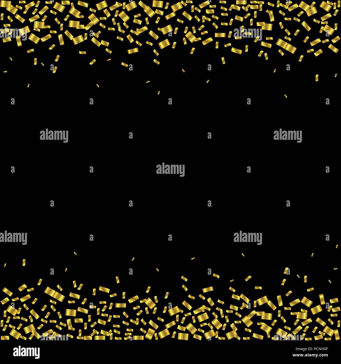 Golden confetti background Stock Vector
