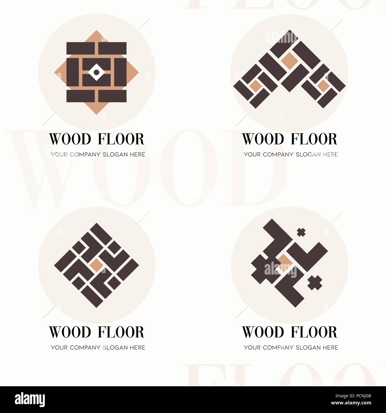 Wood Flooring Company Logos Wood Flooring Company Logos In Flat