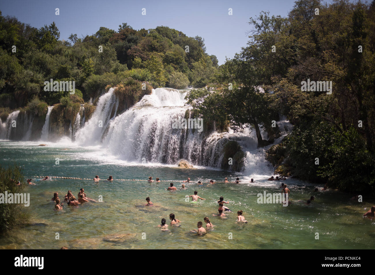 Krka Waterfalls In Krka National Park Near Split Croatia On 24 July 18 Stock Photo Alamy