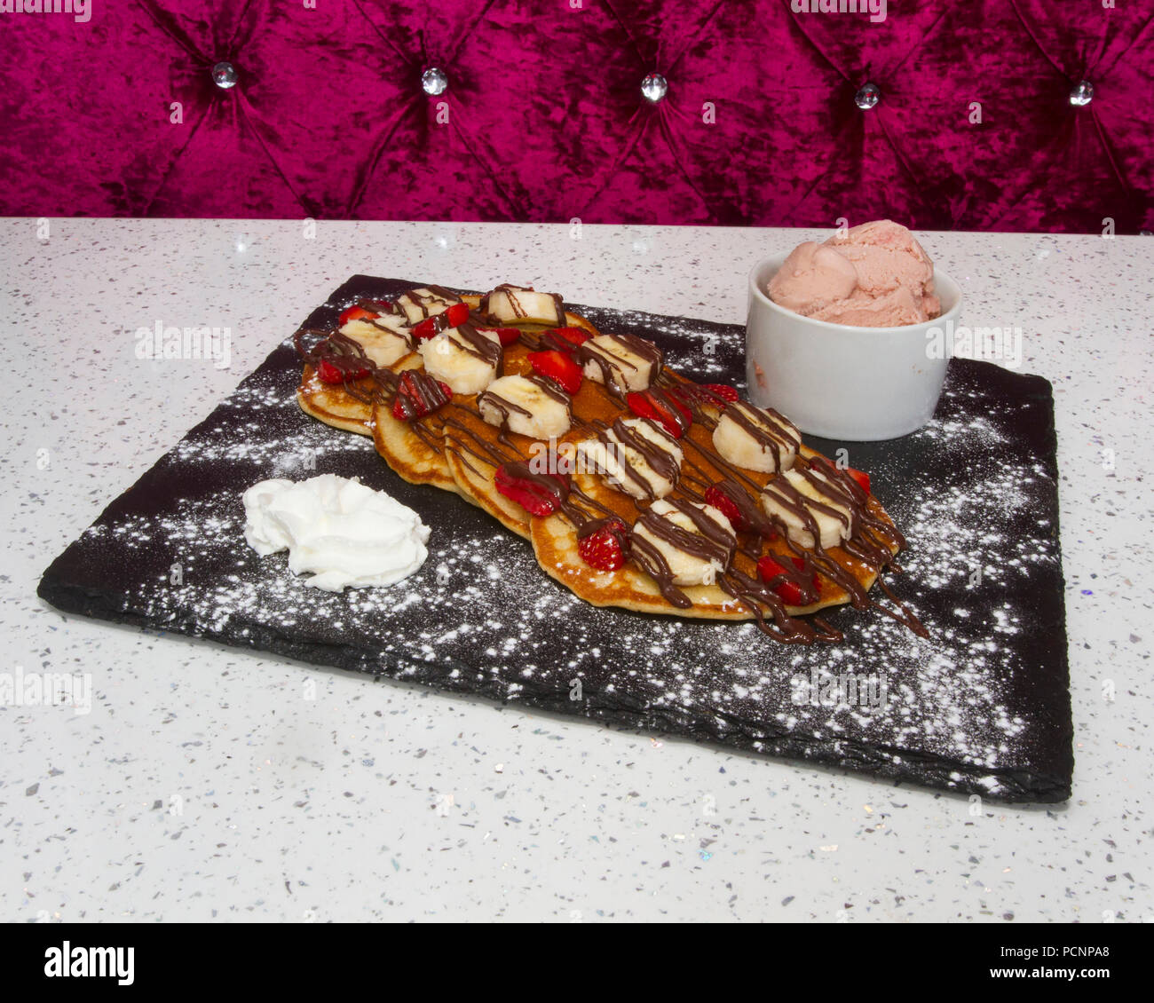 WAFFLES AND PANCAKES Stock Photo Alamy