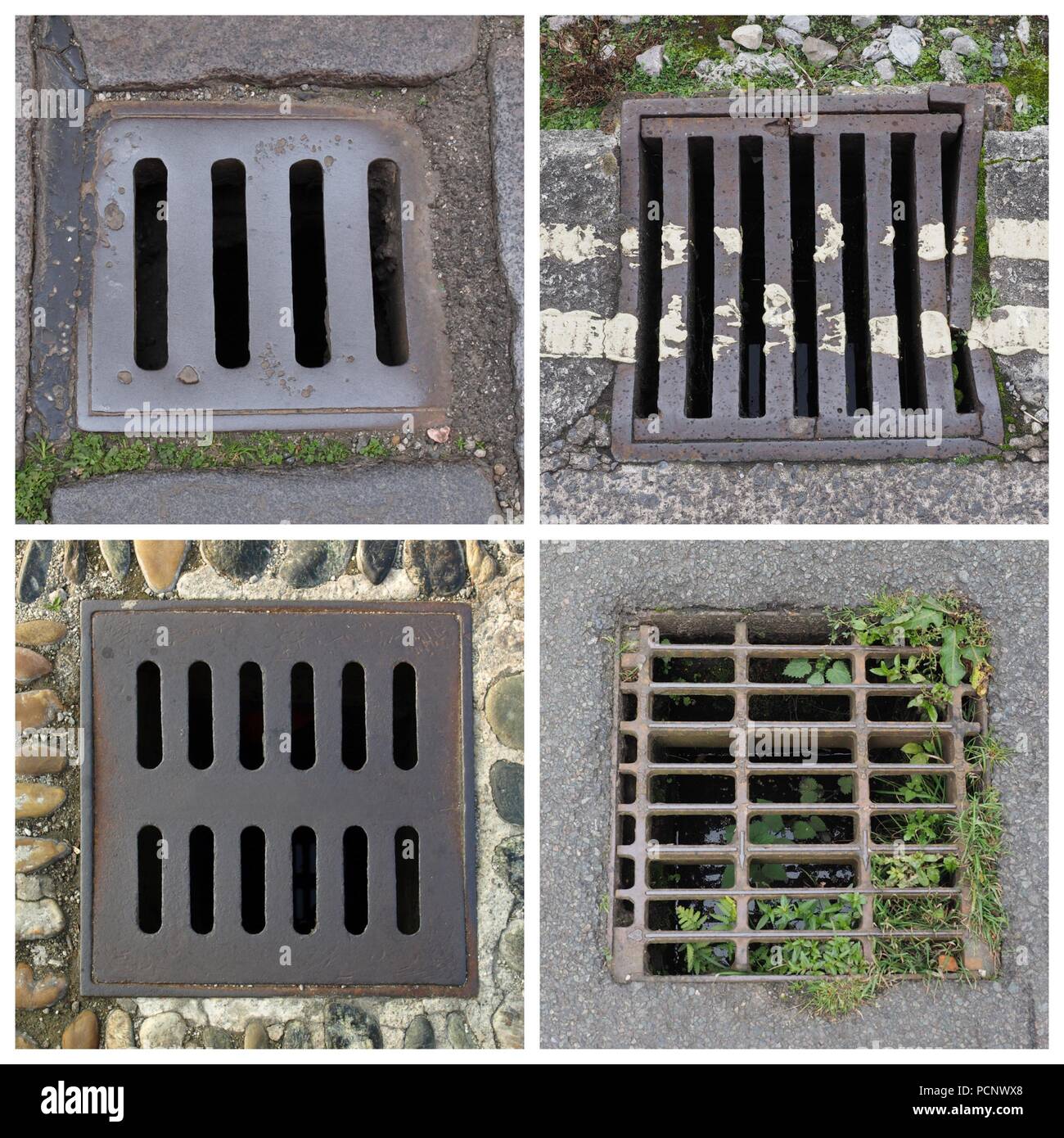 Four drains hi-res stock photography and images - Alamy