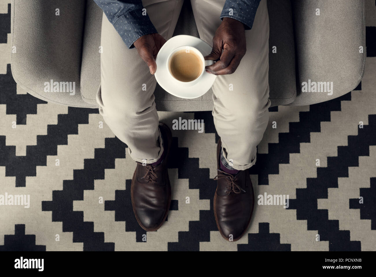 Top view afro american man hi-res stock photography and images - Alamy