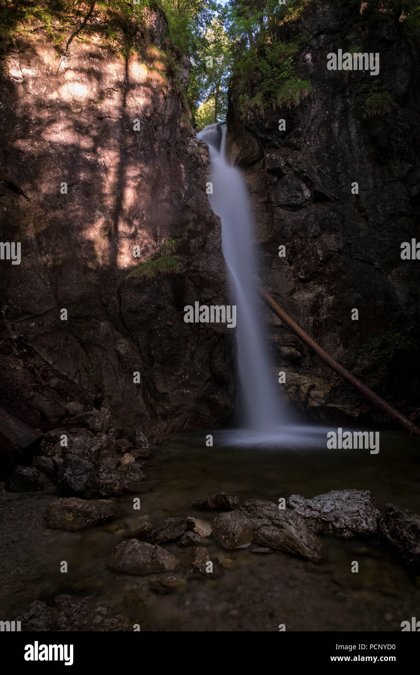Lainbachfall close Kochel am See, Bavarian Alps, Upper Bavaria, Bavaria ...