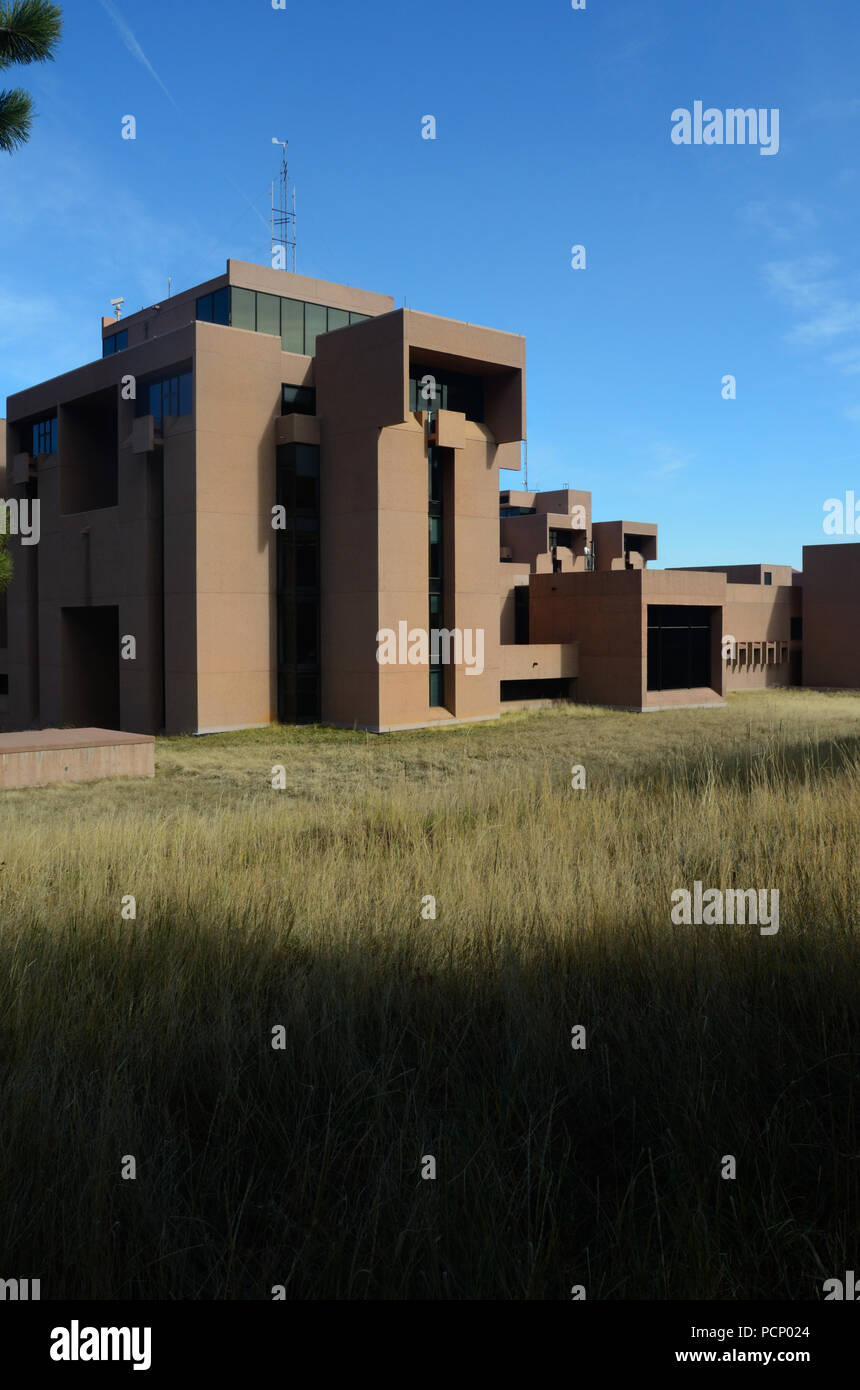This building was designed by modernist architect I.M. Pei in 1961. Anasazi cliff dwellings inspired the architecture. The award-winning building was  Stock Photo