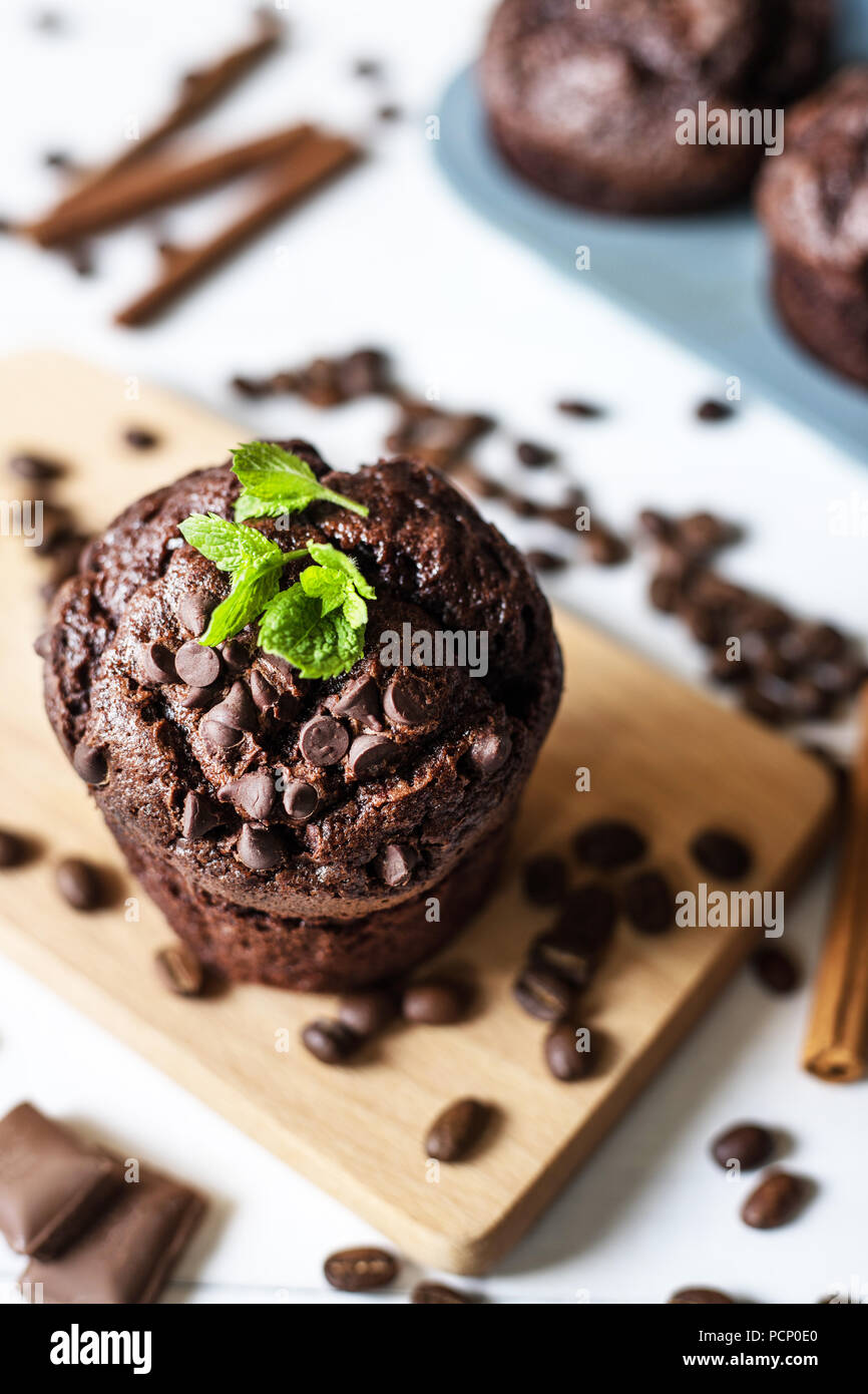 homemade chocolate muffin Stock Photo Alamy