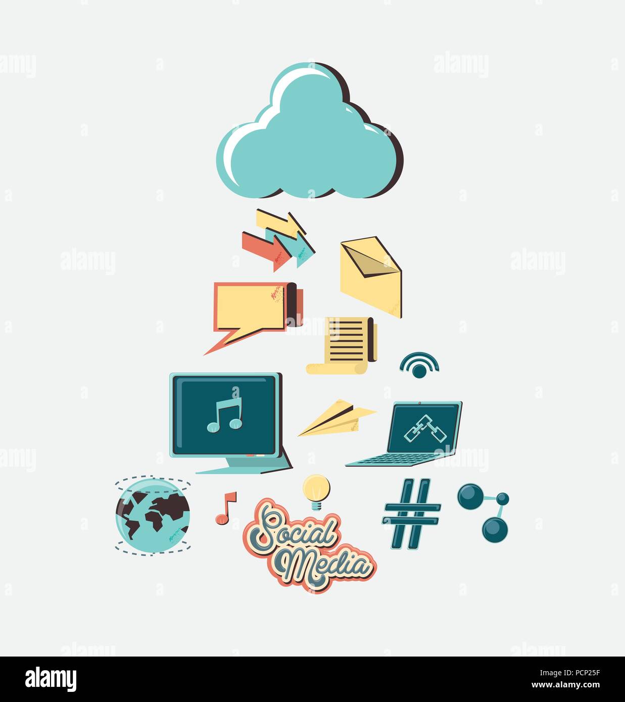 social media set icons vector illustration design Stock Vector Image ...