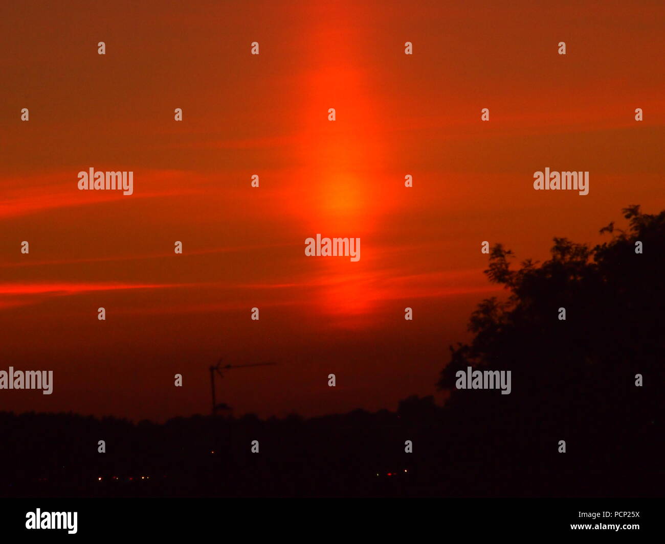 Sun pillar hi-res stock photography and images - Alamy