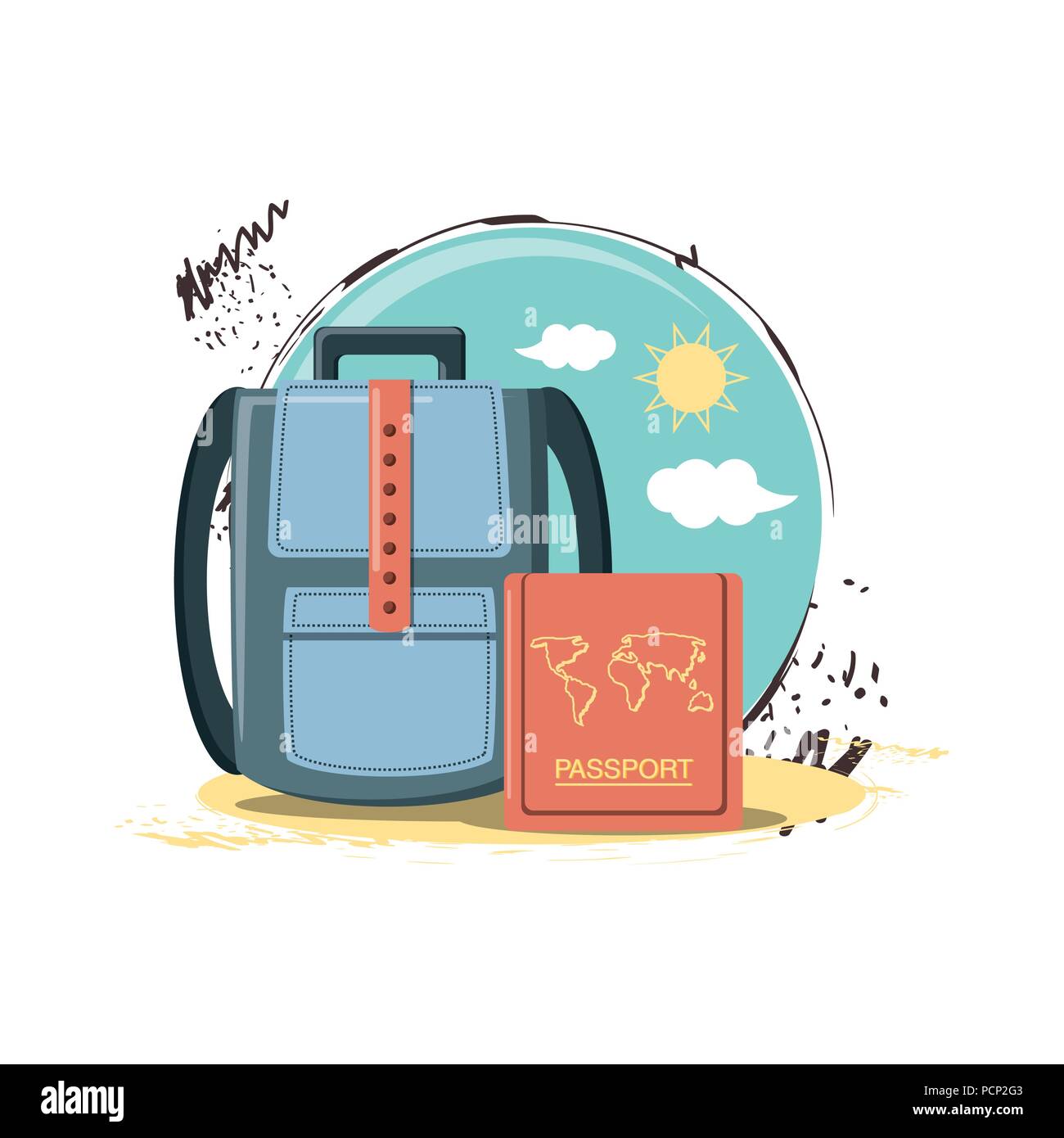 Travelling vacations concept tourist Stock Vector Images - Alamy