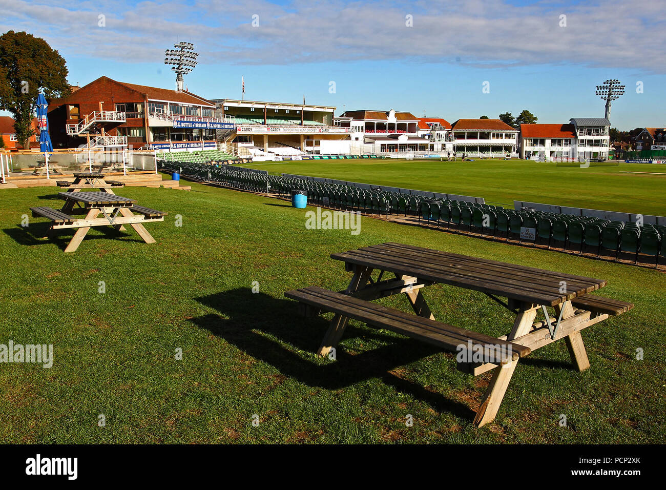 General view of the ground during Kent CCC vs Essex CCC, Specsavers County Championship Division 2 Cricket at the St Lawrence Ground on 23rd September Stock Photo