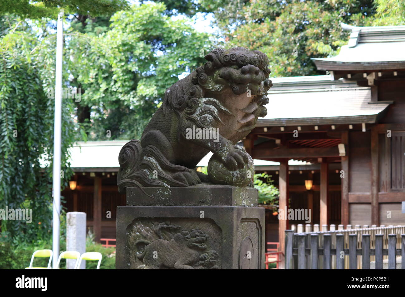Statue at Yoyogi Hachimangu Shrine Stock Photo
