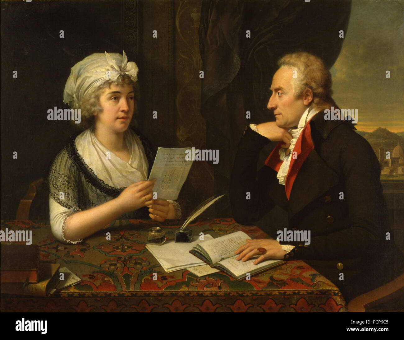 The poet Count Vittorio Alfieri (1749-1803) and Princess Louise of Stolberg-Gedern (1752-1824), 1796 Stock Photo