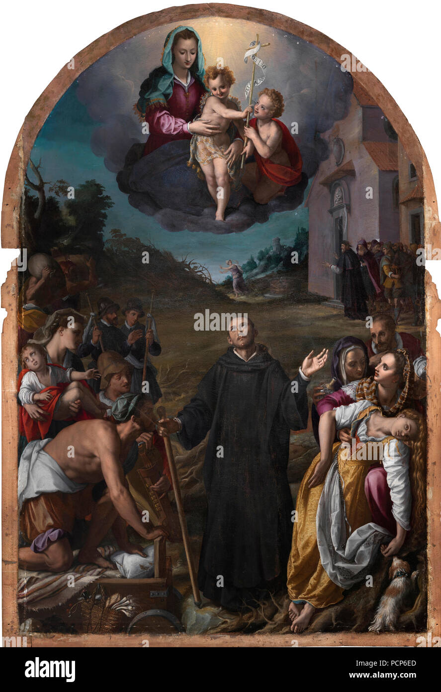Miracles of Saint Fiacre, c. 1596. Stock Photo