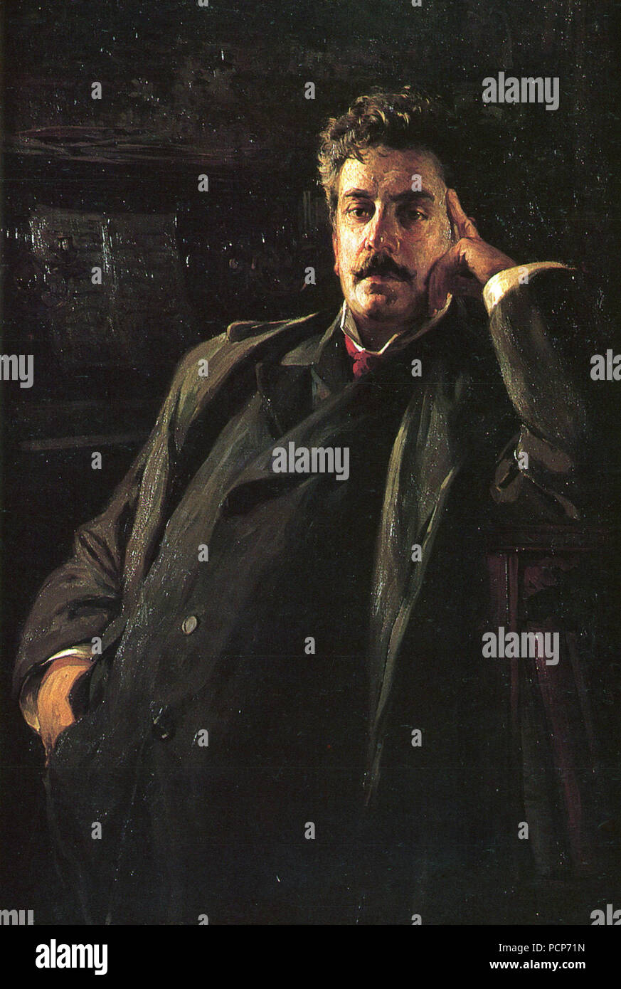 Portrait of the Composer Giacomo Puccini (1858-1924), 1903. Stock Photo
