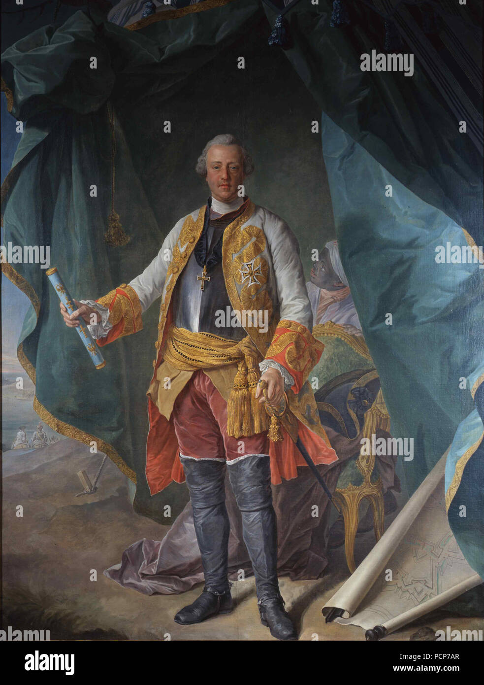 Portrait of Prince Charles Alexander of Lorraine (1712-1780), Mid of the 18th cen.. Stock Photo
