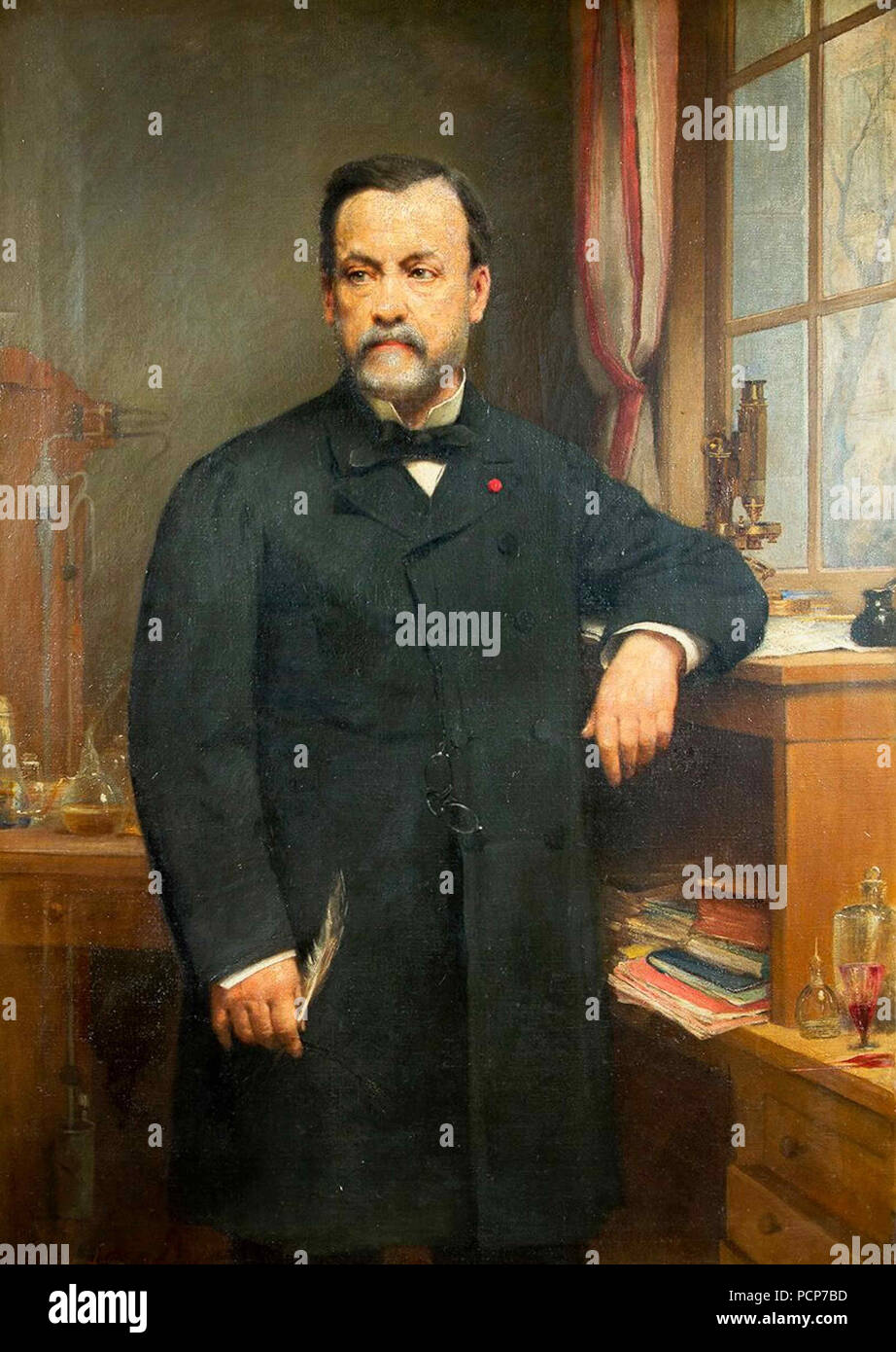 Portrait of Louis Pasteur (1822-1895). Stock Photo