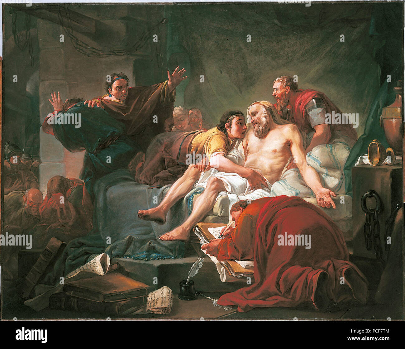 The Death of Socrates, 1762. Stock Photo