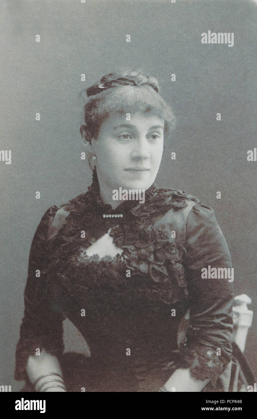 Portrait of the opera singer Anna Alexandrovna Bichurina (18531888