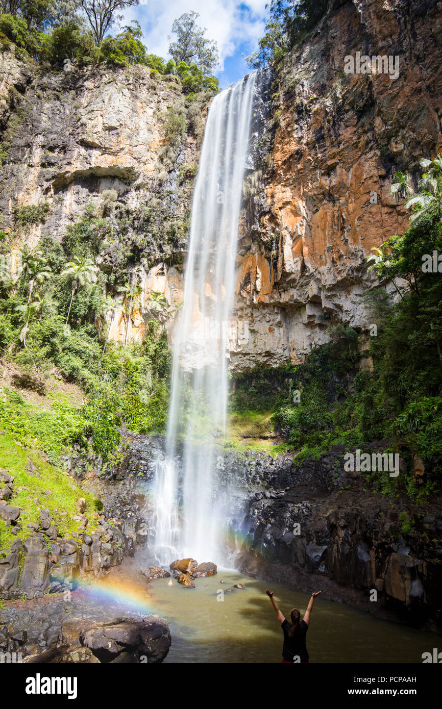The Majestic And Iconic Purling Brook Falls On A Warm Autumn Day