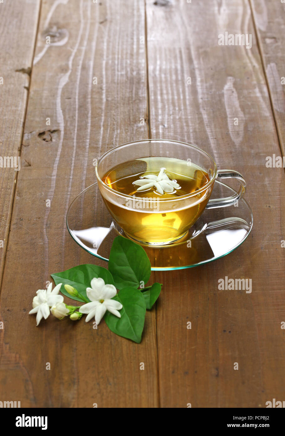 homemade jasmine tea and arabian jasmine flower Stock Photo - Alamy