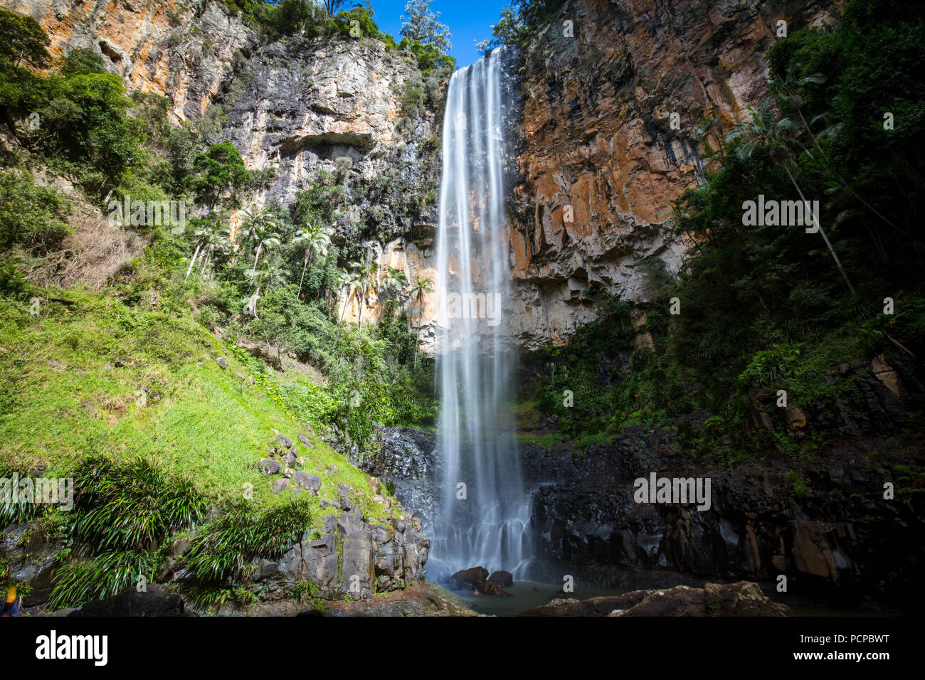 The Majestic And Iconic Purling Brook Falls On A Warm Autumn Day