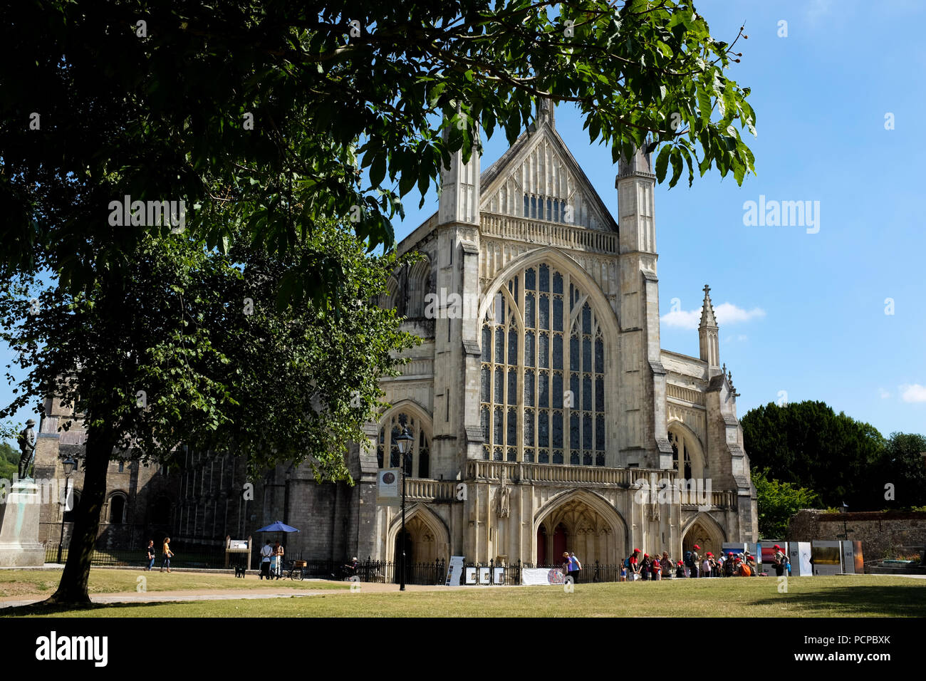 Winchester Cathedral in Hampshire, England. Stock Photo