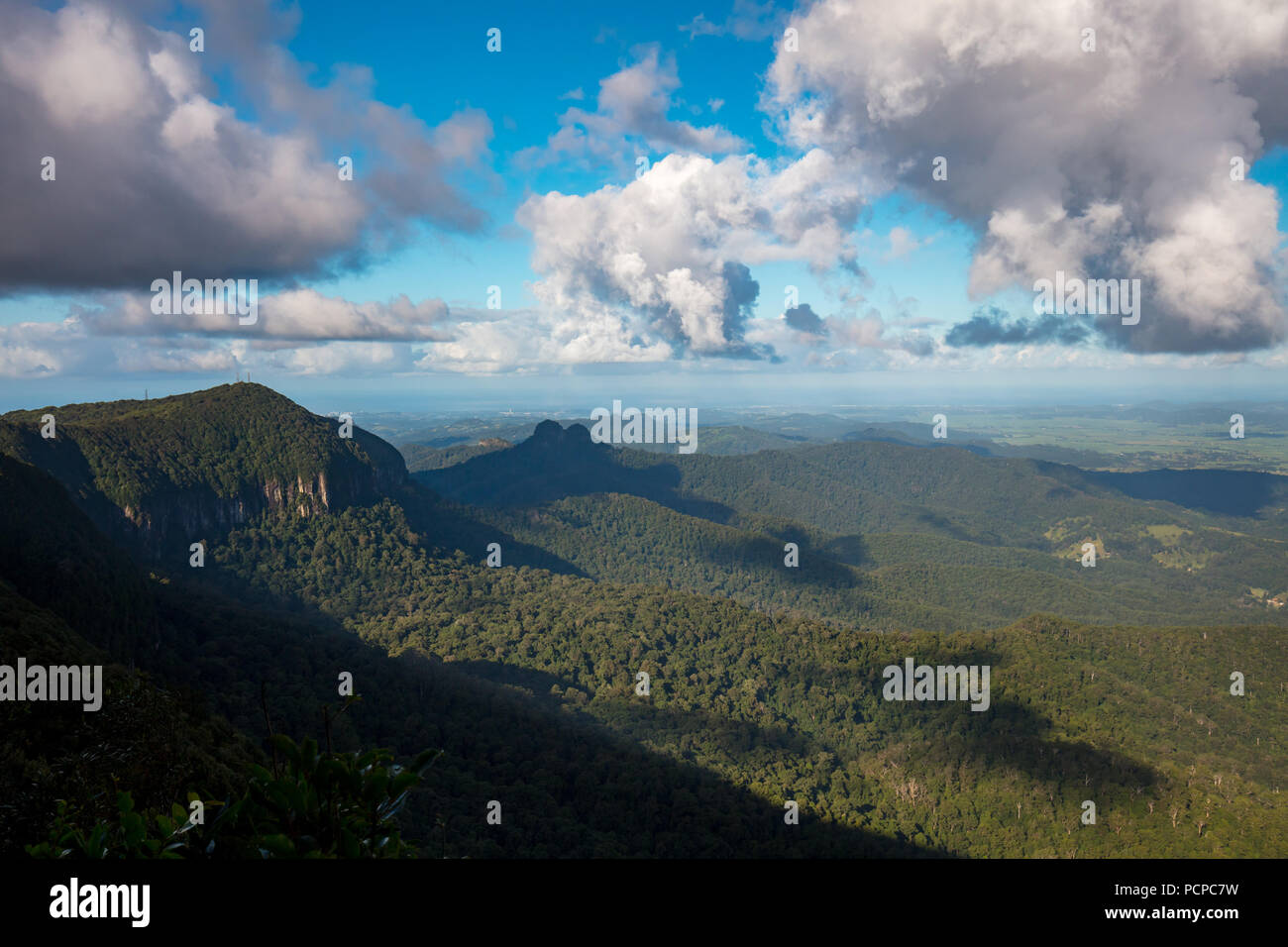 Panorama from Best of All Lookout in Springbrook National Park in the Gold Coast Hinterland