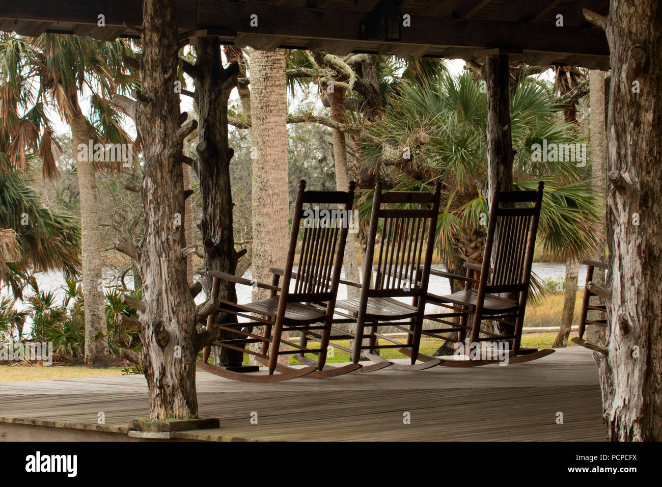 Princess Place Lodge rocking chairs, Princess Place Preserve, Florida ...