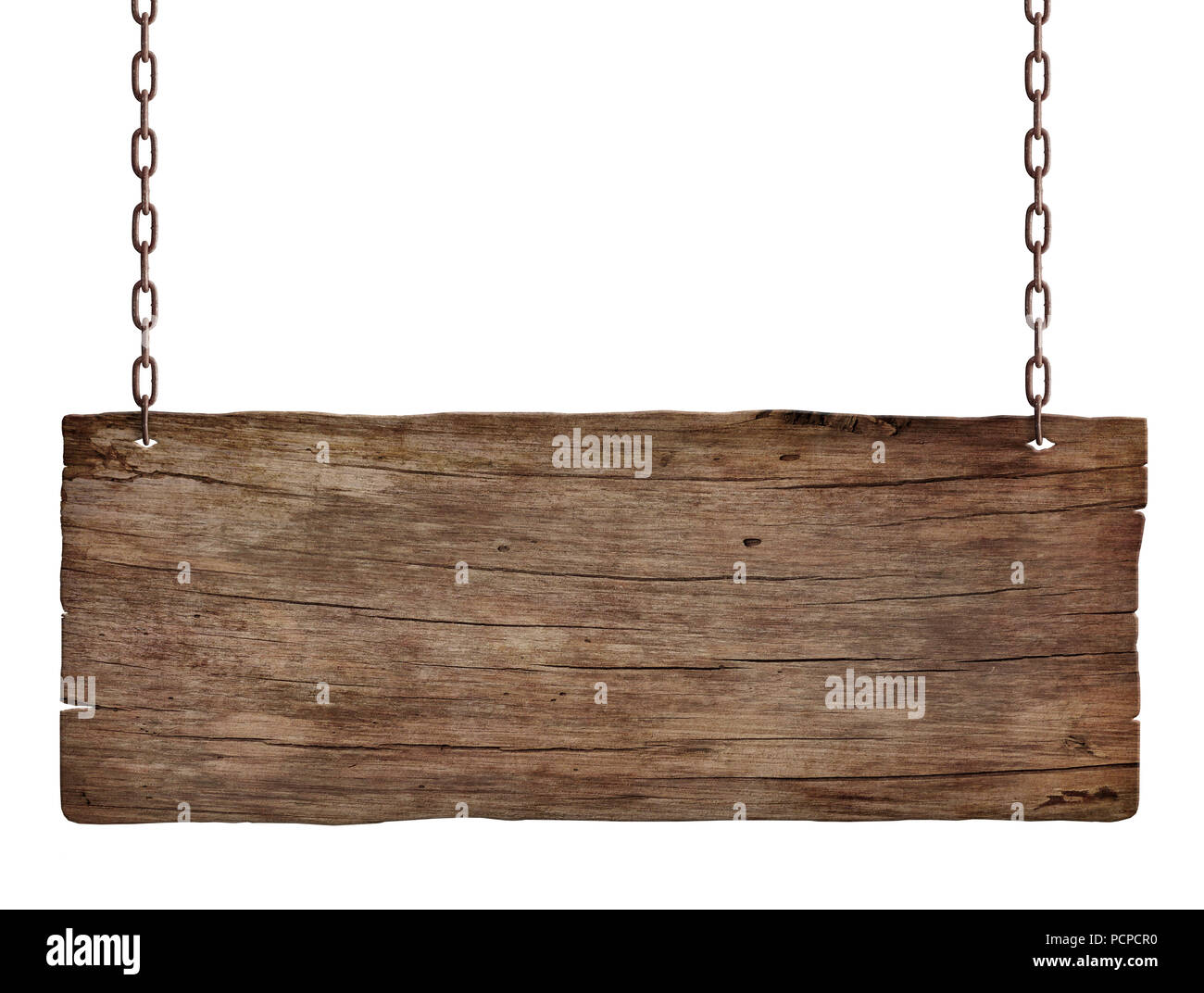 old weathered wood sign isolated on white background 3 Stock Photo - Alamy