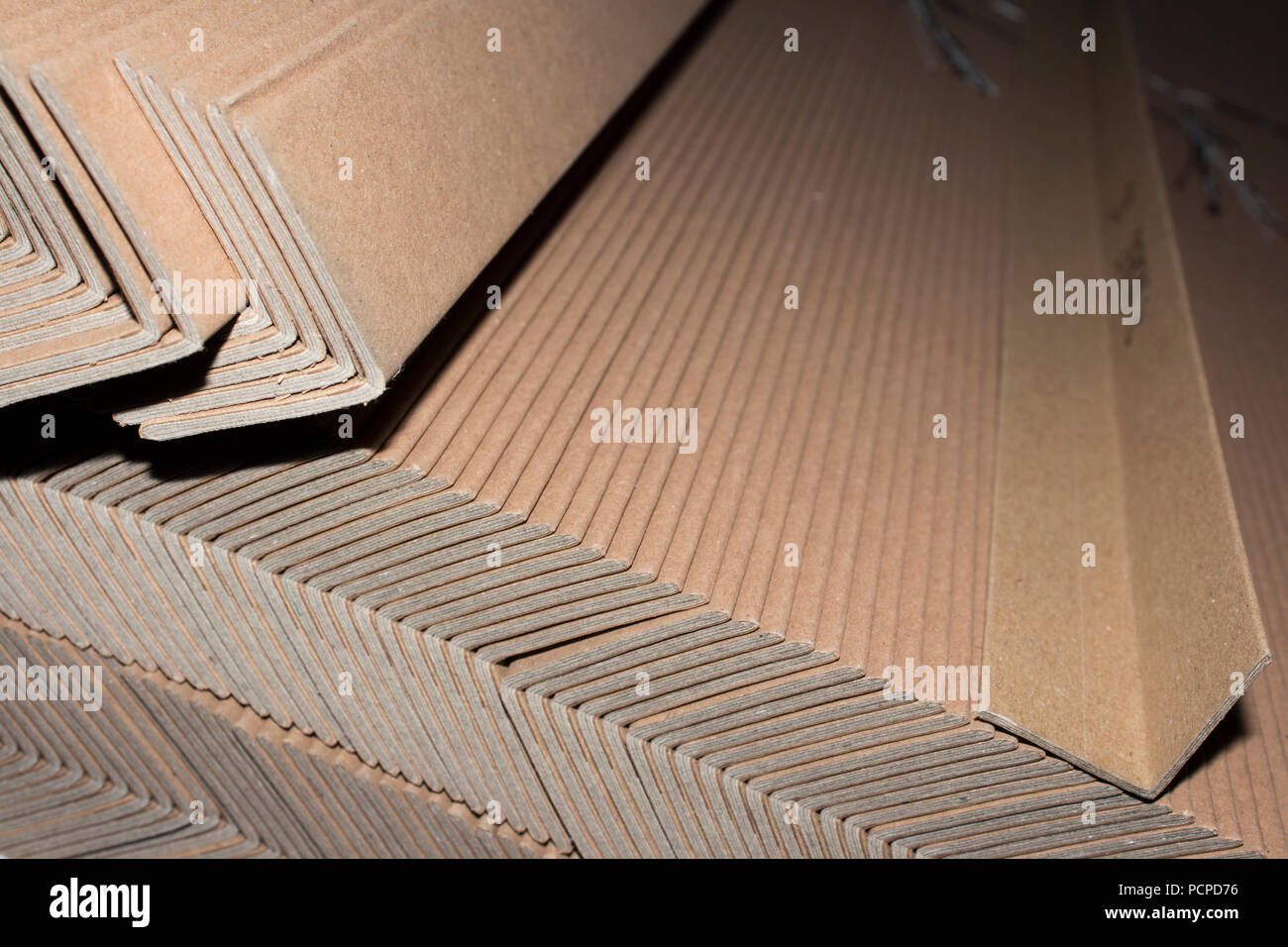 Industrial cardboard corner protection for pallets Stock Photo Alamy