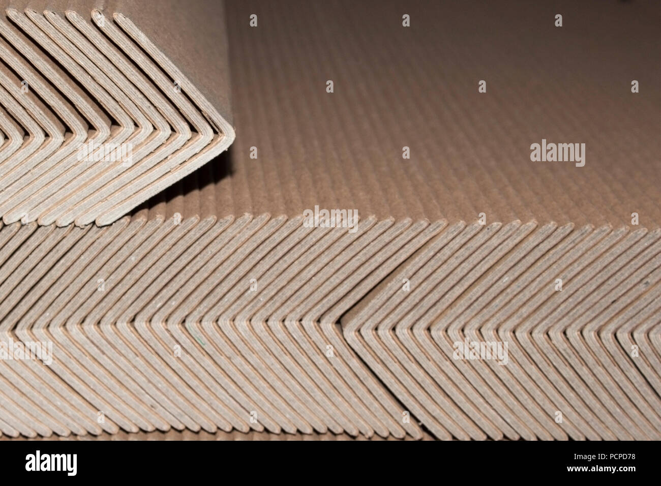 Industrial cardboard corner protection for pallets Stock Photo Alamy