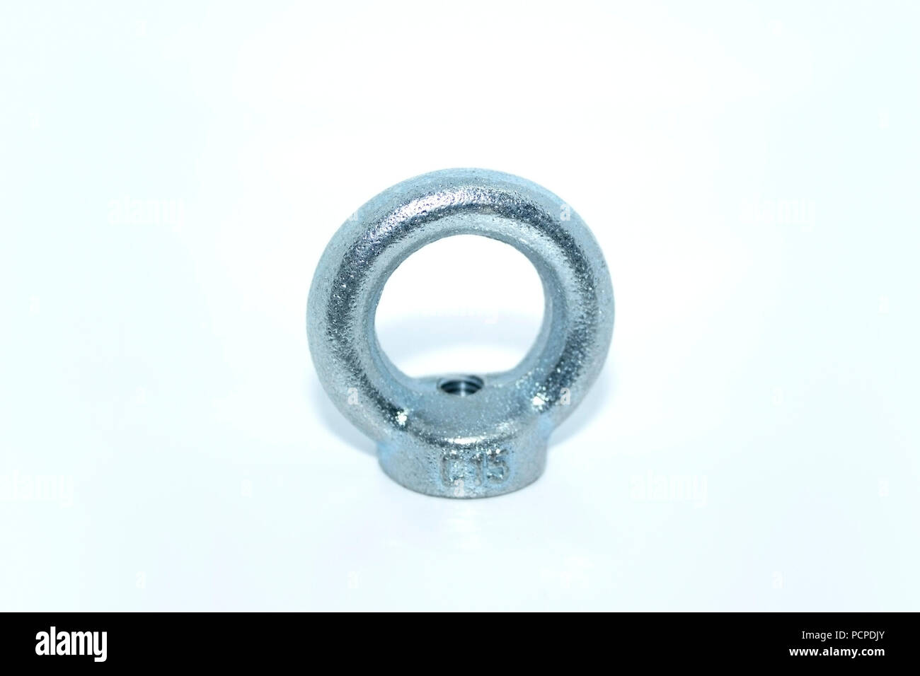 Single isolated industrial galvanized eye bolt Stock Photo Alamy