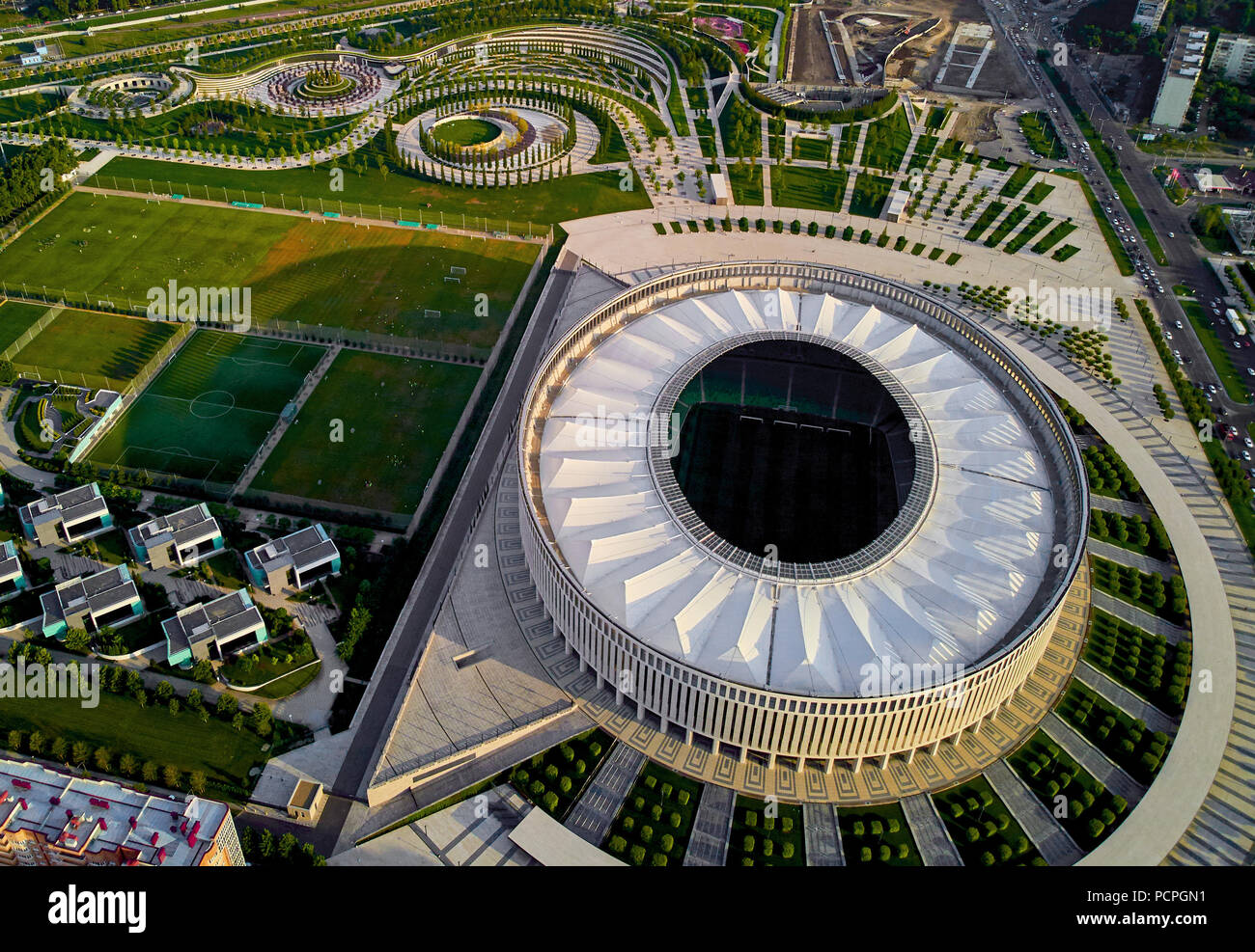 top view of the football stadium Stock Photo Alamy