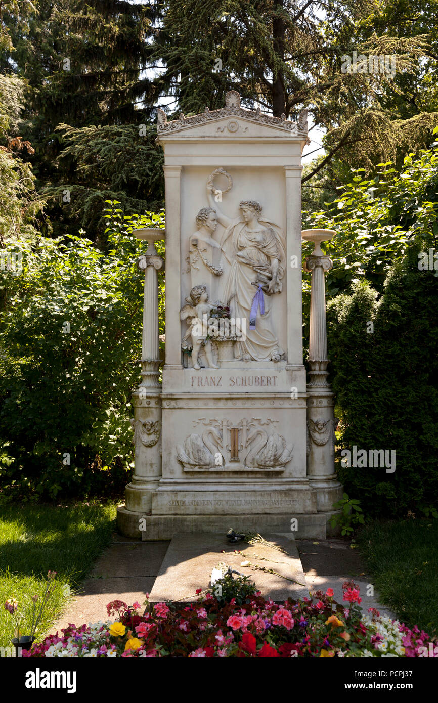 Grabmal von Franz Schubert Stock Photo